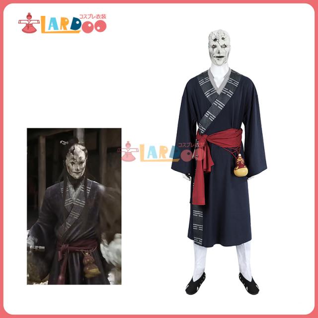 黒神話：悟空 Black Myth: Wukong MIDAOREN マスク付き コスチューム  コスプレ衣装/靴