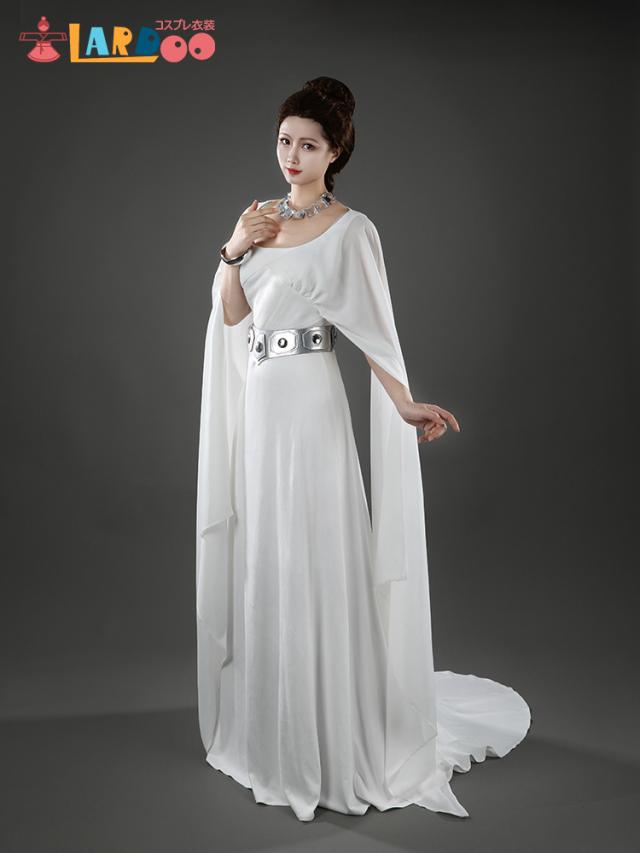 スター・ウォーズ エピソード4/新たなる希望 レイア・オーガナ レイア姫 ドレス コスプレ衣装 コスチューム_1