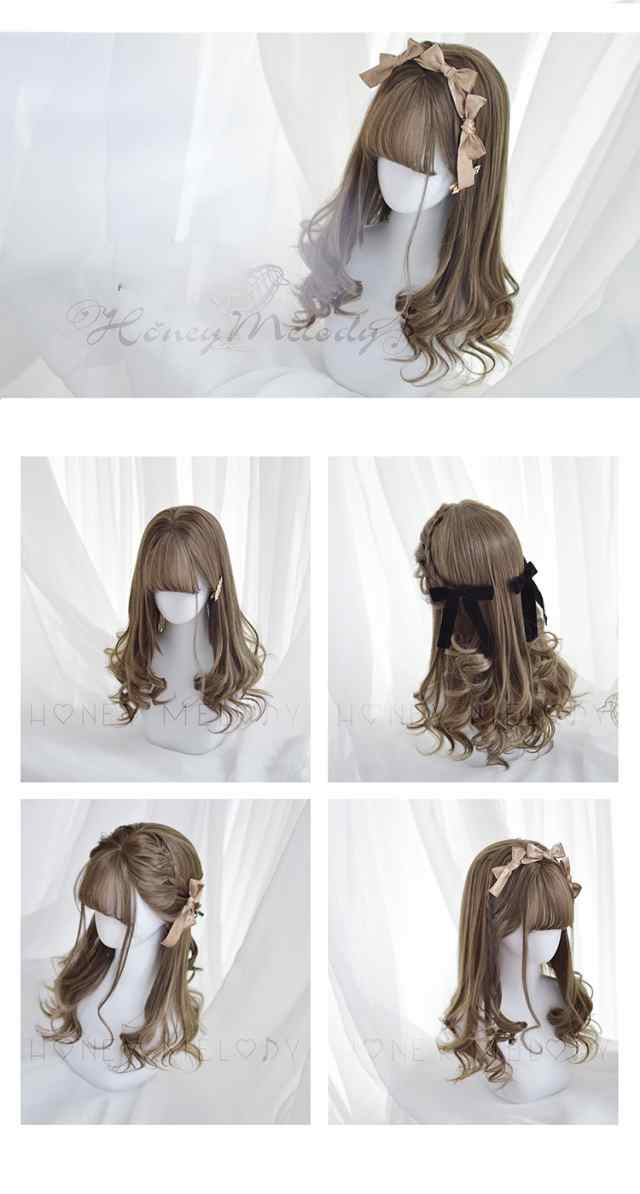 ロリータ ウィッグ LOLITA WIG Freya 45CM 髪飾りなし 人工髪 原宿 インスタ映え wig コスプレ ウィッグ[AAS141]