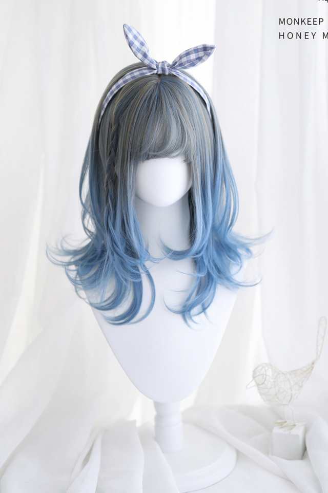 ロリータ ウィッグ LOLITA WIG Aquamarine 45CM 髪飾りなし 人工髪