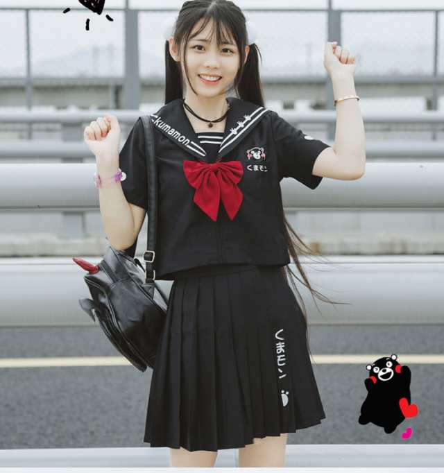 くまモン セーラー服 JK制服 コスプレグッズ コスプレ衣装[LRS1276]の