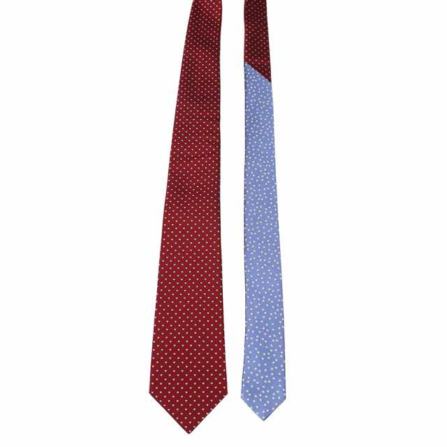 ポールスミス ネクタイ メンズ 星 PAUL SMITH 0tie/ht258 25 レッド系 ドット 水玉 バイカラー ハート ファッション雑貨・小物