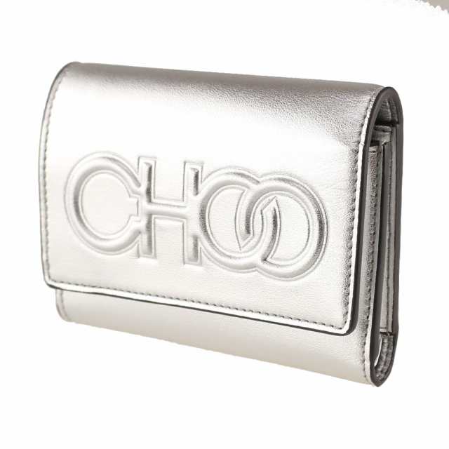 ジミーチュウ 折りたたみ財布 三つ折り JIMMY CHOO 1506510 028 silver