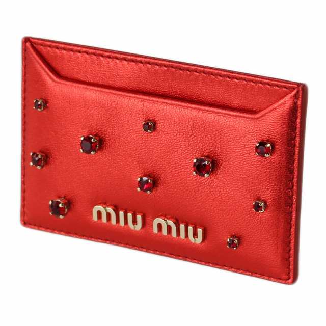 ミュウミュウ カードケース パスケース レディース 定期 名刺入れ Miu Miu 5mc8 2b6i F0ym レッド系 財布 小物の通販はau Pay マーケット ミッピーナ