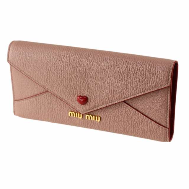 ミュウミュウ 長財布 レディース Miu Miu 5mh013 2bc3 F0615 ピンクベージュ系 バイカラー ハート 財布 小物の通販はau Pay マーケット ミッピーナ