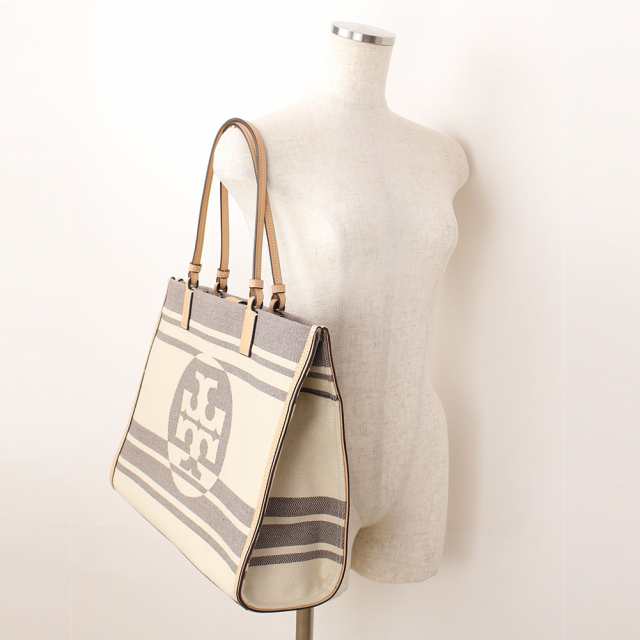 TORY BURCH トリーバーチ ブロックT ポーチ付き トートバッグ