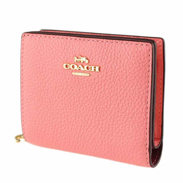 COACH【新品 未使用 希少色】コーチ 折り財布 ピンク系 二つ折り財布