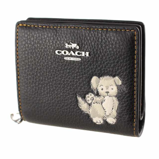 コーチ 折りたたみ財布 二つ折り COACH cc920 sva47 ブラック系マルチ