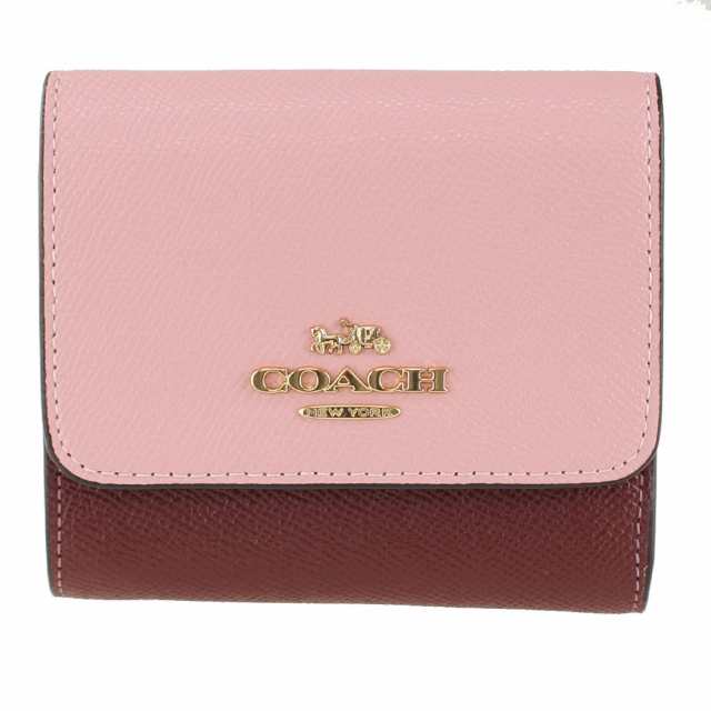 コーチ 折りたたみ財布 三つ折り COACH cf446 imv2g ピンク系マルチ バイカラー 財布・小物 レディースの通販はau PAY  マーケット - ミッピーナ | au PAY マーケット－通販サイト