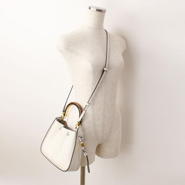 良品 トリーバーチ 2way ショルダーバッグ ハンドバッグ アイボリー TORY BURCH トリーバーチ ショルダーバッグ レディース 2way