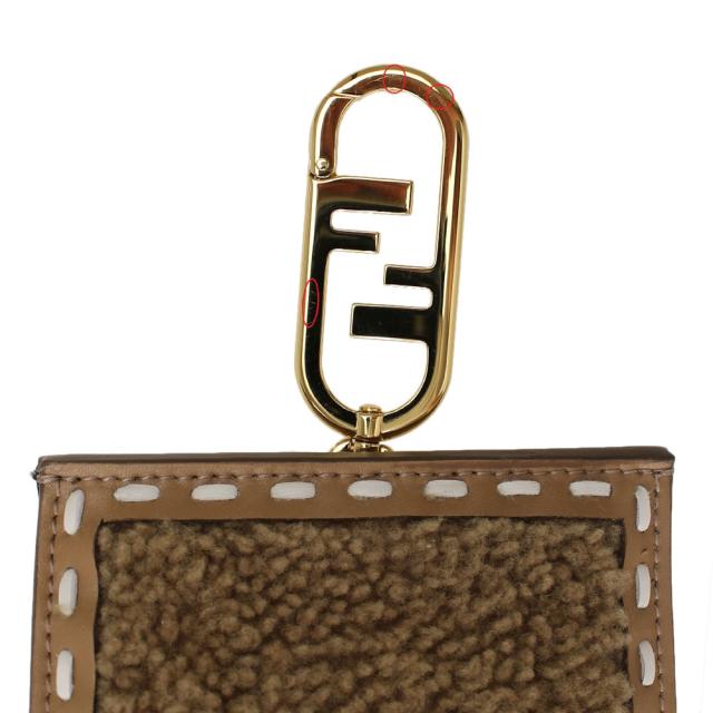 【訳ありアウトレット】フェンディ ポーチ FENDI 7AS047 AHN8 ベージュ系 異素材ミックス 財布・小物 レディース 訳ありアウトレット】フェンディ ポーチ FENDI 7AS047 AHN8 ベージュ系