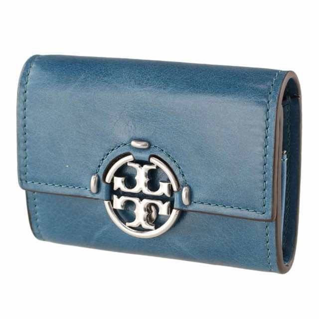 【訳ありアウトレット】トリーバーチ 折りたたみ財布 二つ折り ミニ財布 TORY BURCH 81880 ブルー系 財布・小物 レディース｜au  PAY マーケット