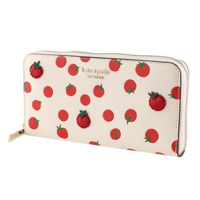 【訳ありアウトレット】ケイトスペード 長財布 ラウンドファスナー・ジップ KATE SPADE k7903 ホワイト系マルチ  財布・小物 レディースの通販は