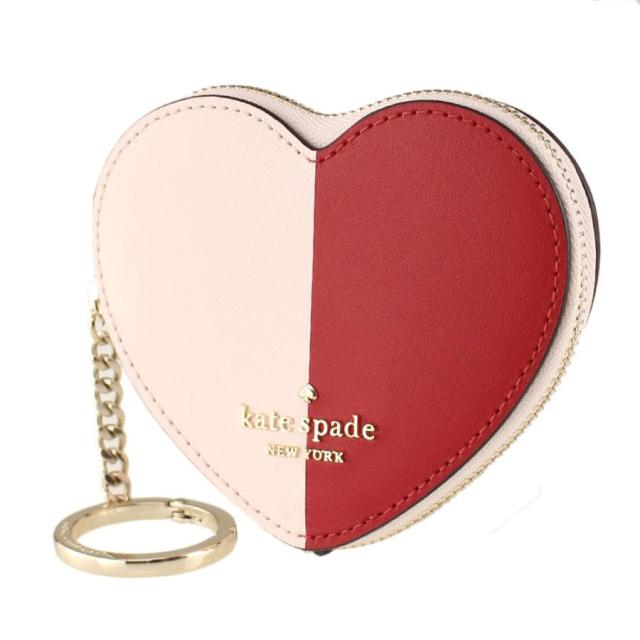 【訳ありアウトレット】ケイトスペード コインケース・小銭入れ  ミニ財布 KATE SPADE ka515 ピンク系マルチ  バイカラー ハート  財布・小物 レディースの通販は