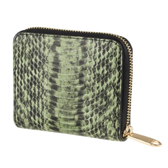 FURLA 二つ折り 財布 ラウンドファスナー パイソン 極美品 フルラ