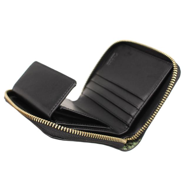 FURLA 二つ折り 財布 ラウンドファスナー パイソン 極美品 フルラ