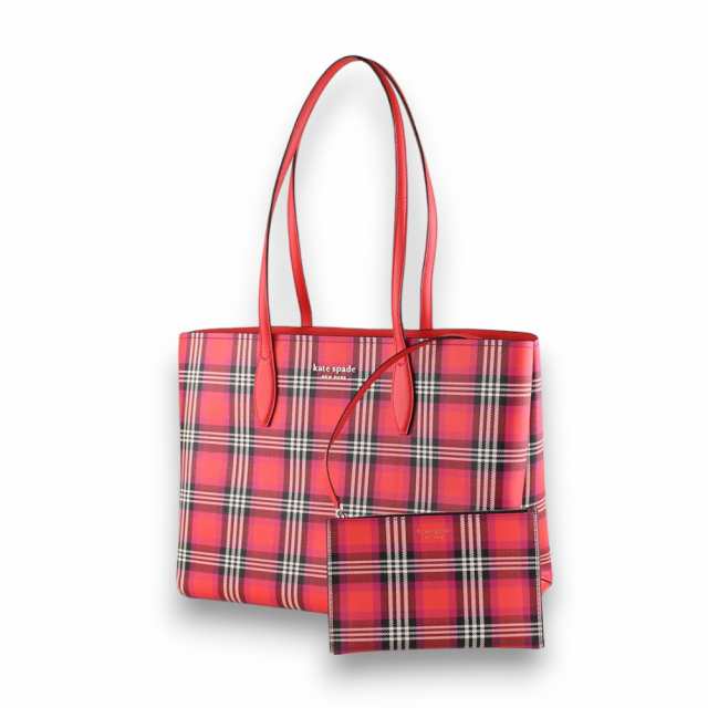 ケイトスペード トートバッグ KATE SPADE k5381 650 ピンクマルチ系 タータンチェック バッグ・カバン レディースの通販は