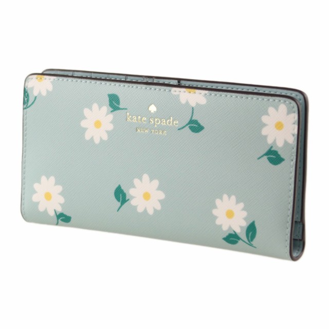 ケイトスペード 長財布 KATE SPADE k6012 300 ライトブルーマルチ系 花 ...