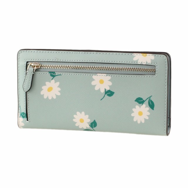 ケイトスペード 長財布 KATE SPADE k6012 300 ライトブルーマルチ系 花