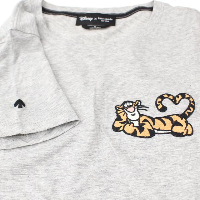 ケイトスペード Tシャツ・カットソー 半袖 クルーネック KATE SPADE k6664 020 グレー系 ブランドコラボ トップス レディース_3