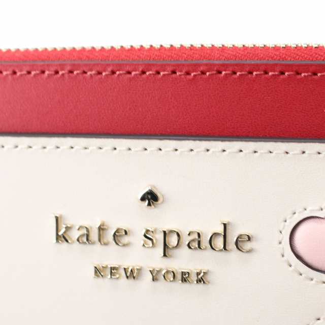 ケイトスペード カードケース・パスケース ミニ財布 KATE SPADE ka612 960 ブラック系×ホワイト系 ハート 財布・小物 レディース