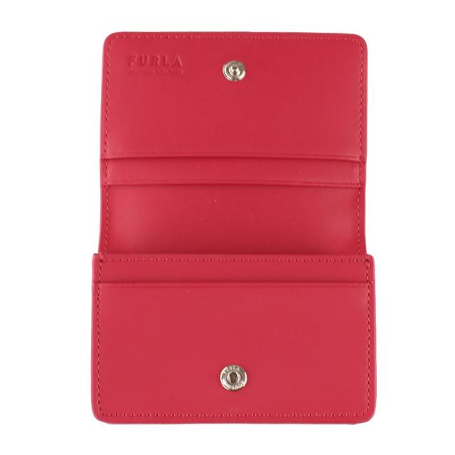 フルラ FURLA カードケース 名刺入れ レザー ロゴ ブラック ホワイト