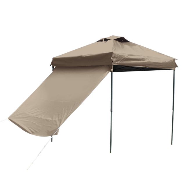 タープテント 2m×2m ワンタッチ テント サイドシート付き ベンチ