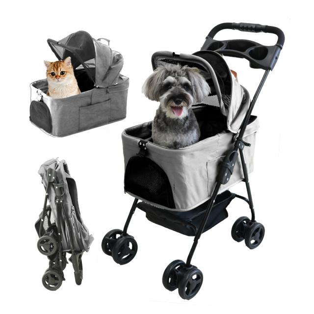 楽天1位／ ペットカート 分離型 対面可能 3WAY ワンタッチ 折りたたみ