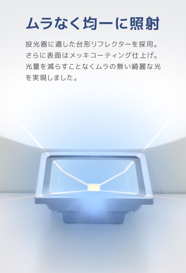LED 投光器 6個セット 50W 500W相当 1年保証 LED投光器 昼光色 6000K 広角120度 防水加工 3mコード付き ledライト 照明 ライト 看板灯 集魚灯 作業灯 駐車場灯 ナイター 屋台 工場 倉庫 屋内 照明 船舶 屋外 人気 送料無料_5