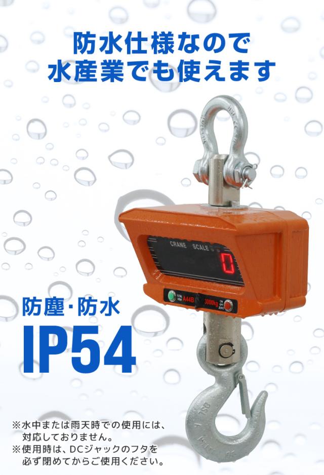 クレーンスケール 充電式 デジタルクレーンスケール 3t（3000kg） 吊秤 吊りはかり リモコン付き デジタル吊りはかり 吊り秤 デジタル クレーン スケール 計量 計測 吊り下げ 大型 はかり_4