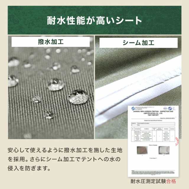 タープテント 2m テント タープ ベンチレーション ワンタッチ ワンタッチテント ワンタッチタープテント 日よけ 通気孔付き ワンタッチタープ  日除けテント 日よけテント イベント フェス お花見 アウトドア キャンプ BBQ 送料無料 MERMONT WEIMALLの通販はau PAY ...