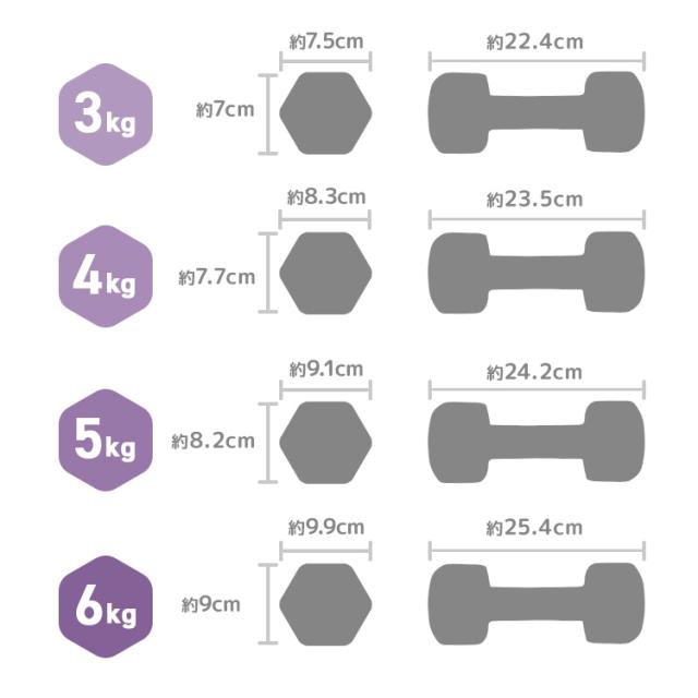 ダンベル 10kg 2個セット おしゃれ くすみカラー カラーダンベル