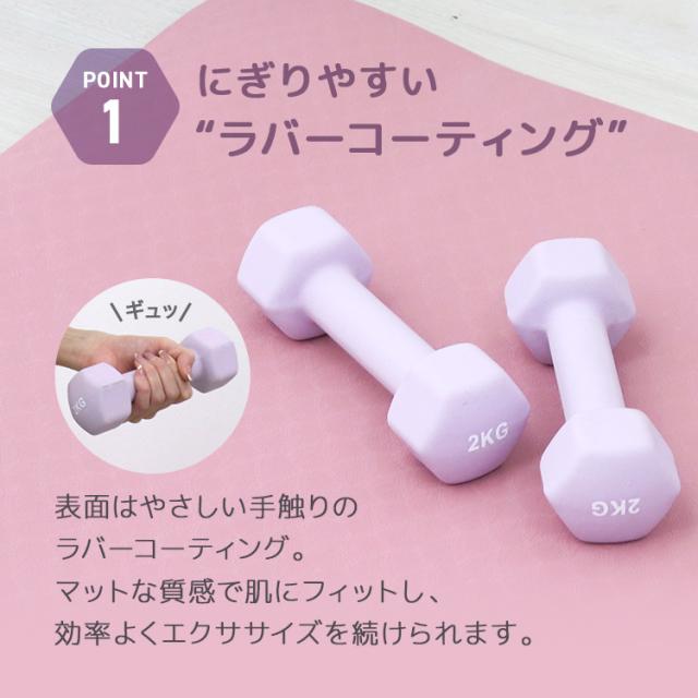 ダンベル 10kg 2個セット おしゃれ くすみカラー カラーダンベル