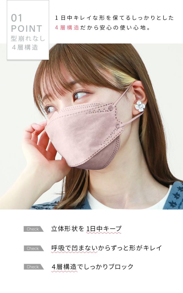 息がしやすい立体構造】 マスク 不織布 立体 20枚 不織布マスク