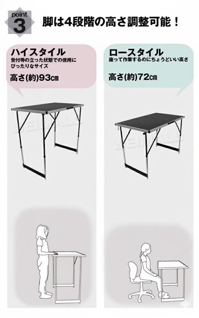 ＼ランキング1位／ アルミテーブル 3台セット 折りたたみ 防水 アウトドアテーブル 高さ調整 机 テーブル アウトドア 作業台 デスク 折りたたみテーブル ローテーブル 作業テーブル 台 ミーティング キャンプ イベント お花見 ピクニック 送料無料 ランキング1位／ アルミテーブル 3台セット 折りたたみ 防水