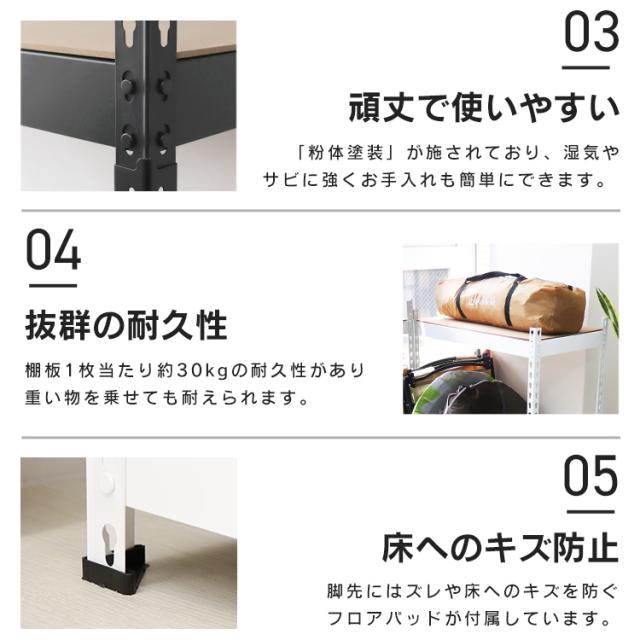 ランキング1位／ スチールラック オープンラック 幅80 2WAY 5段 棚 