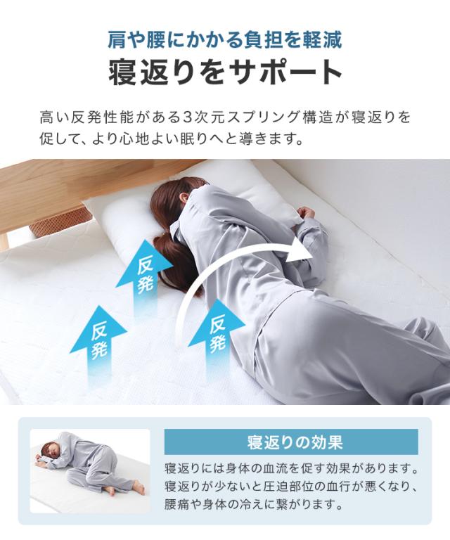 空気を編みこんだ】 マットレス シングル マットレストッパー 厚さ2cm
