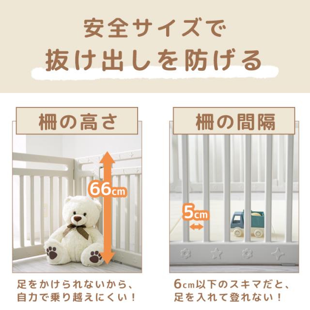 ベビーサークル 置くだけ 150×180 10枚セット ベビーゲート 扉付き ロック付 キッズサークル ベビーフェンス プレイサークル ペットサークル ガード 収納 簡単組立 安全倒れない ペット 赤ちゃん キッズ 幼児 子供 おもちゃ 送料無料 WEIMALL_5