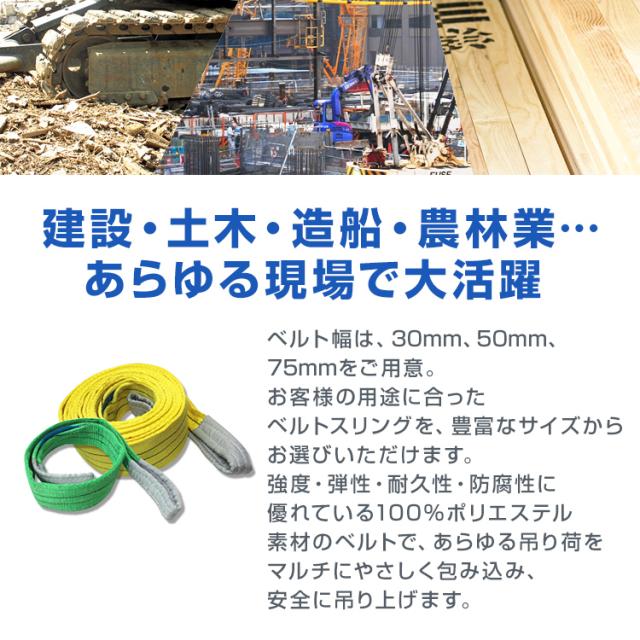 荷重3000kg長さ5ｍ幅8ｃｍスリングベルト8本セット 工場吊り具 ロープ 運搬用スリング 3t ベルトスリング 8m 耐荷重 3000kg 2本 繊維ベルト