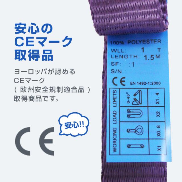 なー スリングベルト 3m 10本セット 幅30mm 使用荷重800kg 吊りベルト