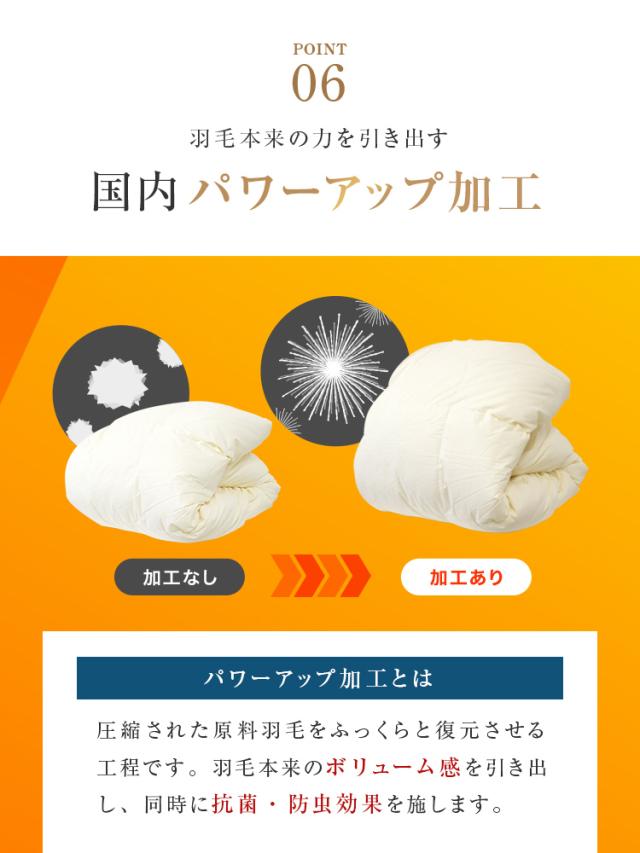 羽毛布団 クイーン 日本製 掛け布団 エクセルゴールドラベル 認定商品 ホワイトダックダウン90% 30マス立体キルト GFマーク 暖かい 冬 抗菌 防臭 防ダニ 羽毛 布団 羽毛ふとん 国産 冬用 羽毛 寝具 送料無料_9