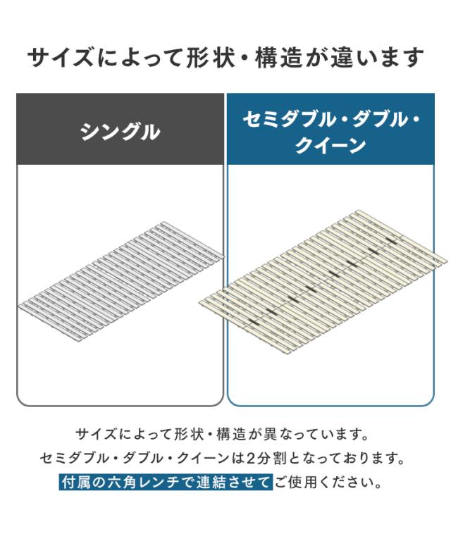 すのこベッド クイーン 2つ折り すのこマット 極厚4cm 折りたたみ すのこ ベッド 湿気 カビ 除湿 対策 コンパクト ベッドフレーム 桐 シングルベッド 布団干し 巻く ロール 寝具 来客用 スノコ 布団 折り畳み 湿気対策 除湿マット 折りたたみ D 送料無料_3