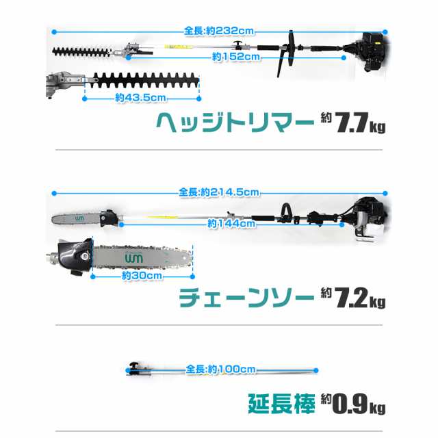 即納大得価】 ヤフオク! - 迅速発送 1台4役 草刈機 ヘッジトリマー