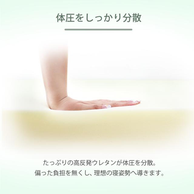マットレス ダブル 高反発 極厚10cm 175N 密度27D 体圧分散 腰サポート 洗えるカバー 圧縮梱包 WEIMALL 送料無料_5
