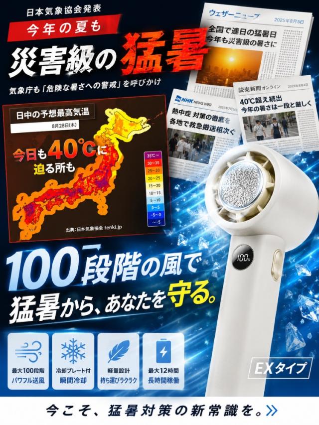 クーポンで半額⇒2,490円!】 ハンディ ファン 冷却プレート 風量最大
