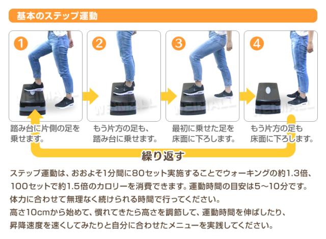 送料無料 ステップ台 エクササイズ 踏み台 昇降台 高さ調節 エアロビクスステップ 2段階高さ調整 エアロビクス スローステップ ステッの通販はau Pay マーケット ウェイモール