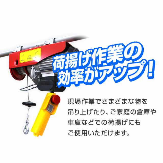 電動ウインチ 家庭用 100V 電動ホイスト 家庭用ホイスト 最大200kg