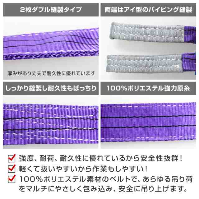 2本セット】スリングベルト 2m 幅50mm 使用荷重1200kg 吊りベルト ベルトスリング ナイロンスリング ナイロンスリングベルト  繊維ベルの通販はau PAY マーケット ウェイモール au PAY マーケット－通販サイト