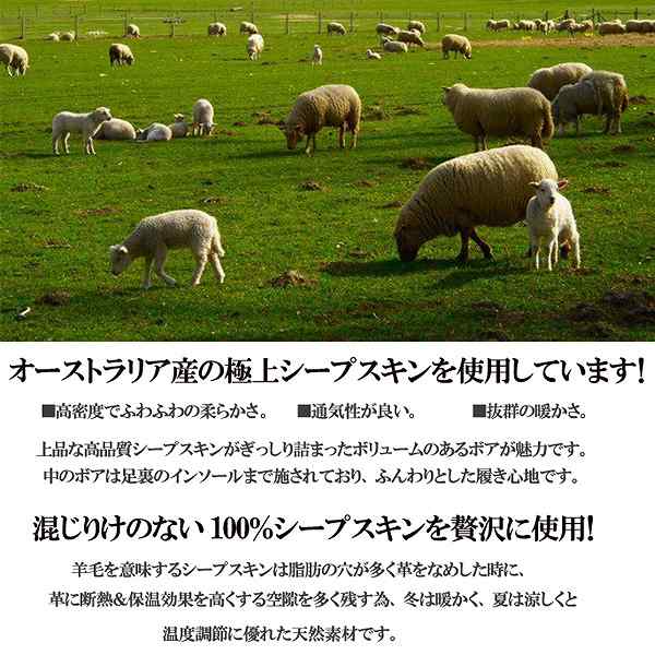 羊毛100％ ムートンブーツ ショート丈 ムートンシューズ シープスキン ボア あったか (3色)の通販は