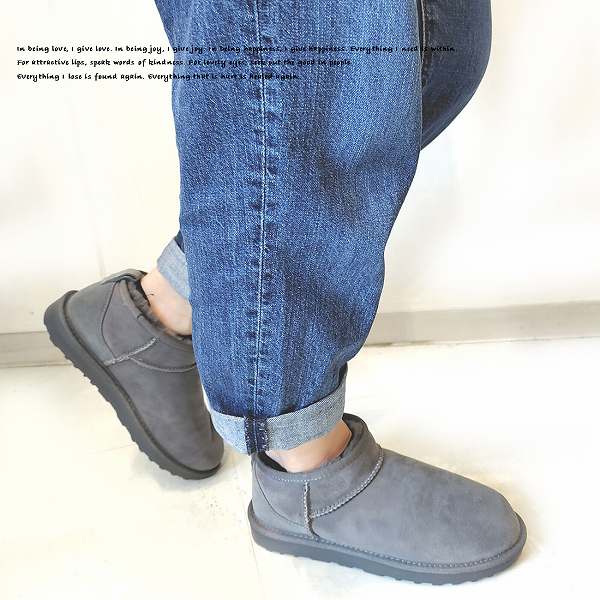 羊毛100％ ムートンブーツ ショート丈 ムートンシューズ シープスキン ボア あったか (3色)の通販は